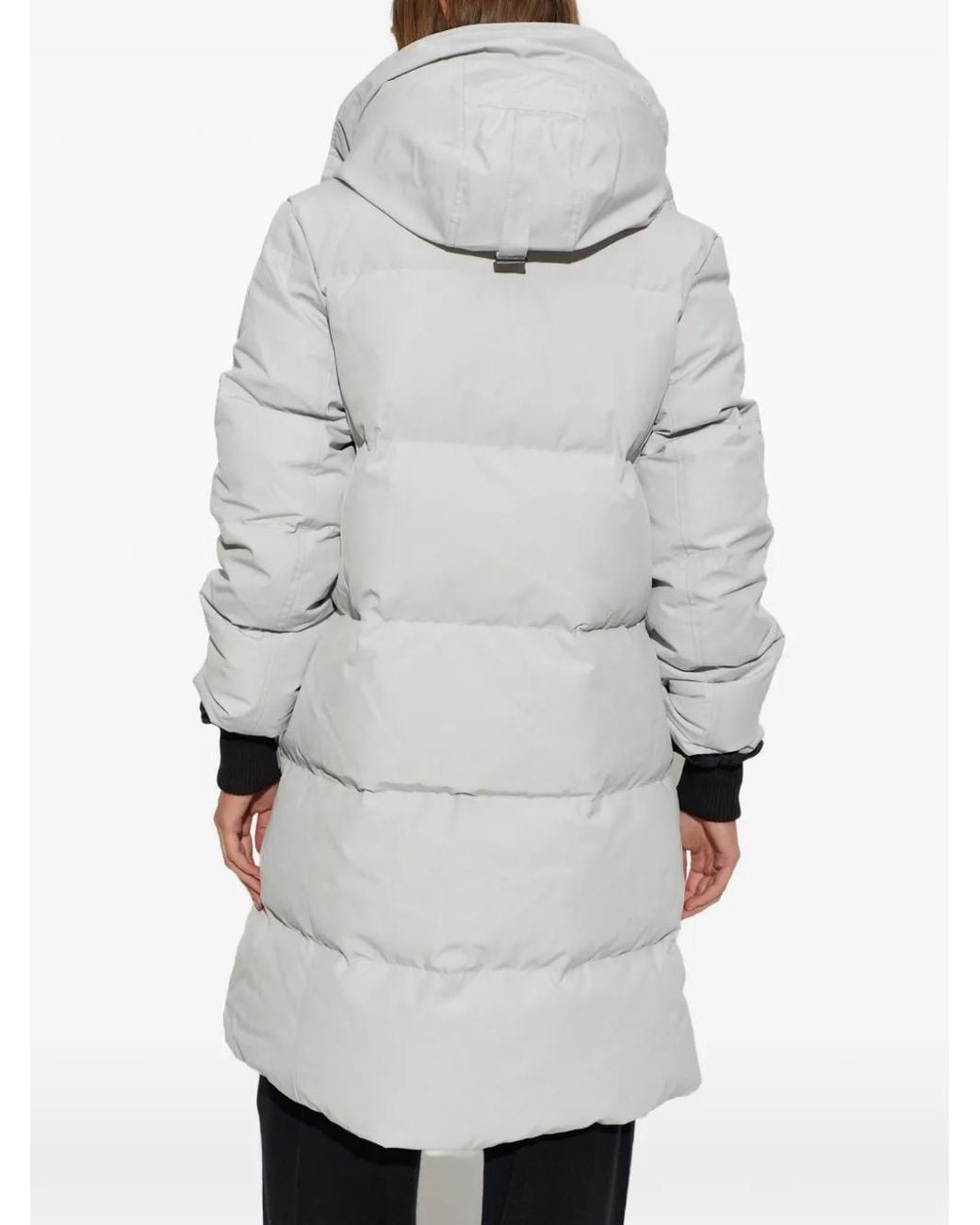 Canada Goose White Louise Hooded Parka Coat