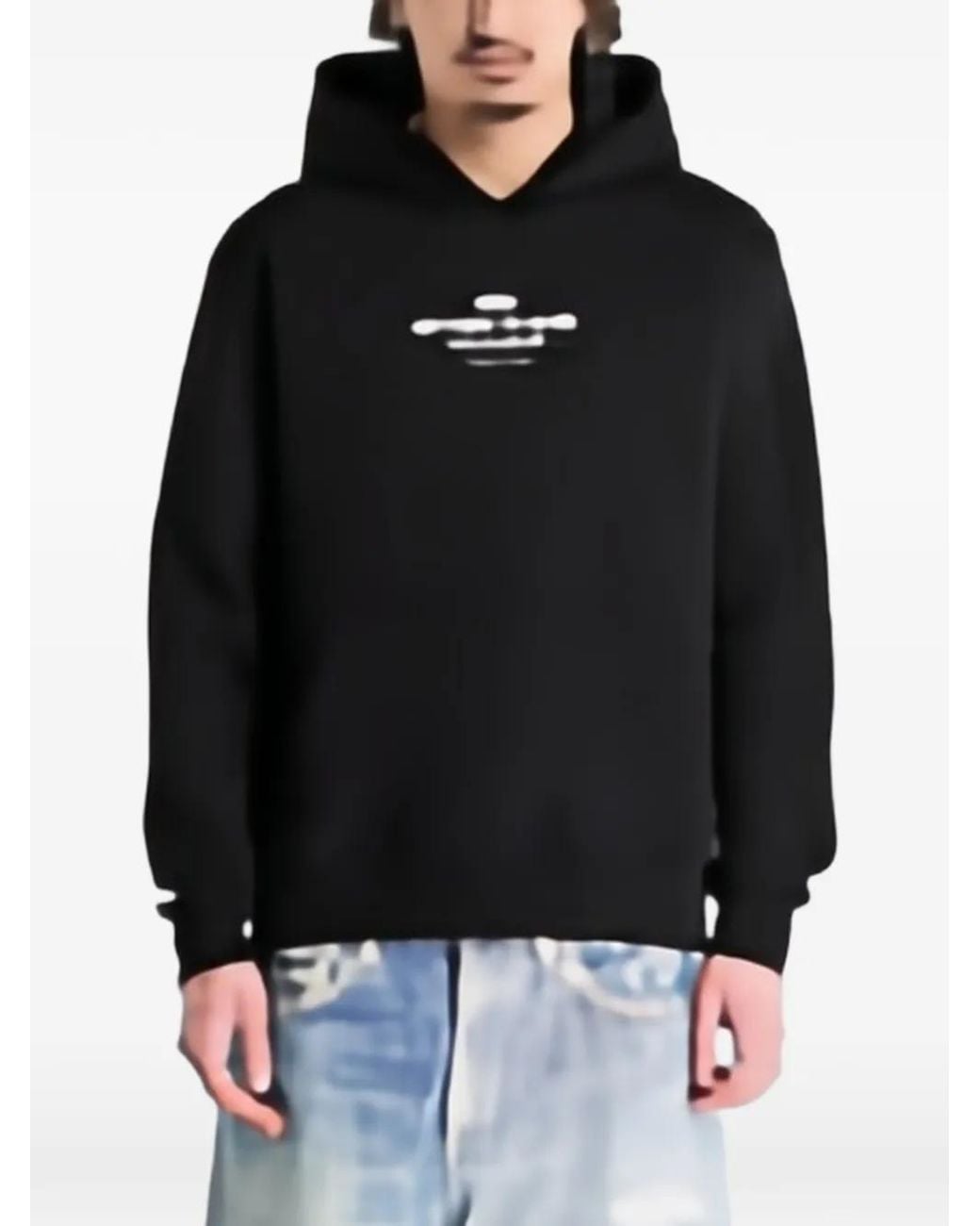 Alpha Industries Black Return To Base Graphic-Print Hoodie for men