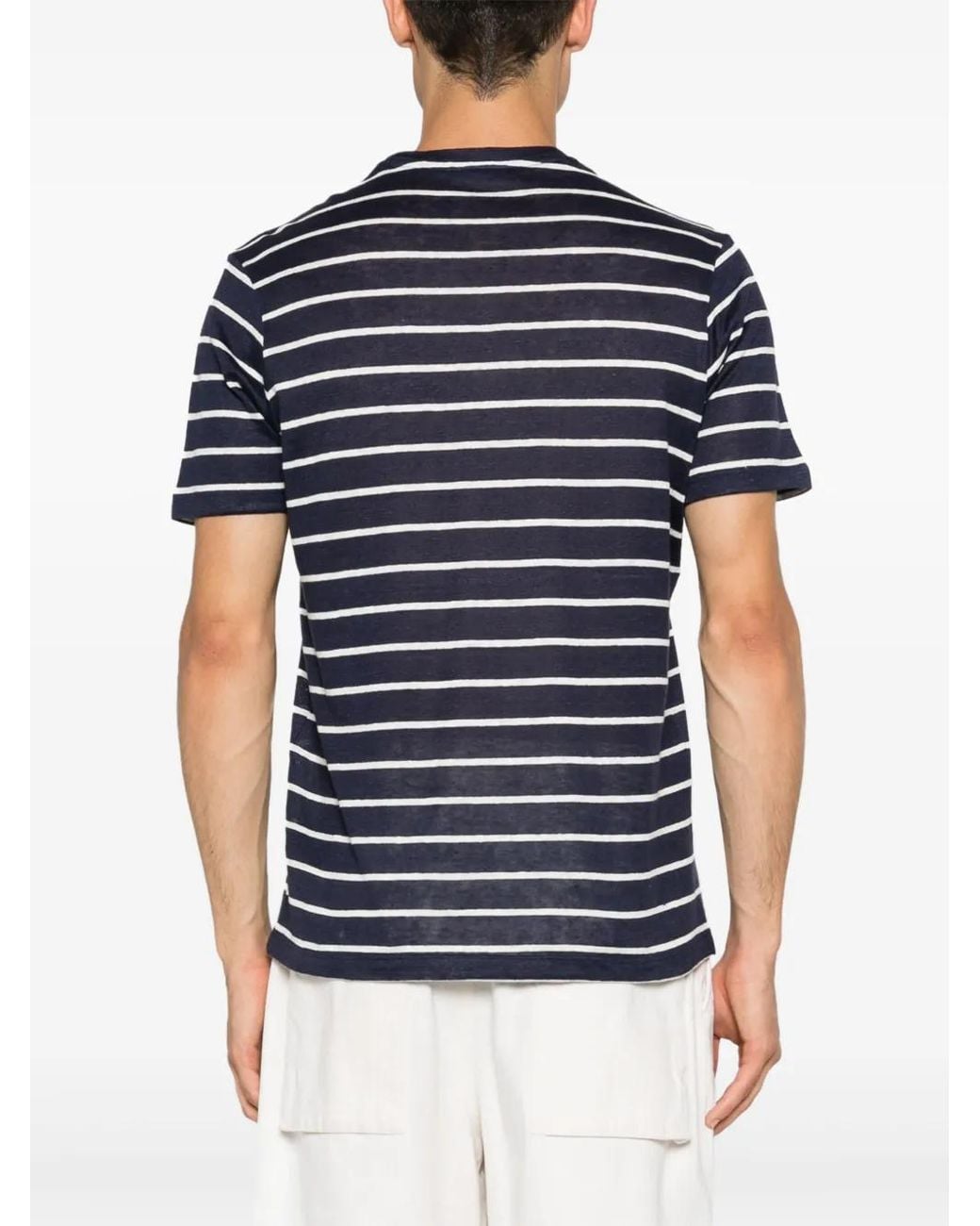 Paul & Shark Blue Striped T-Shirt for men