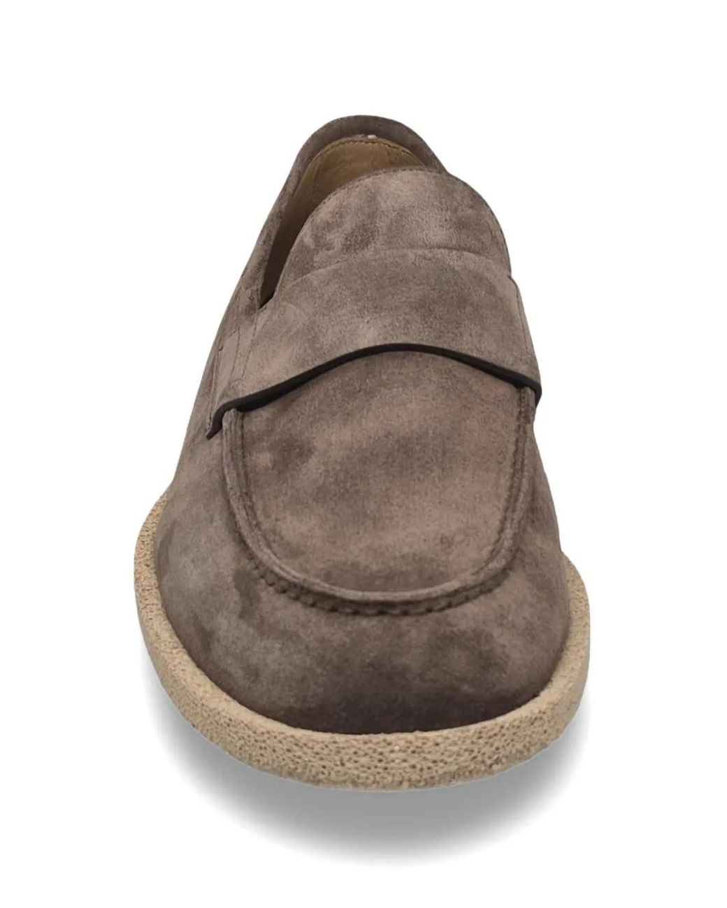 Neil Barrett Brown Suede Slip-On Loafers for men