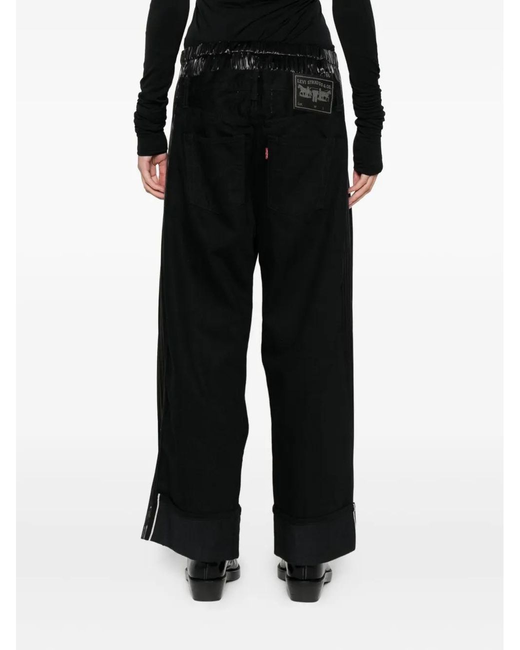 Junya Watanabe Black Pleated-Panel Pants