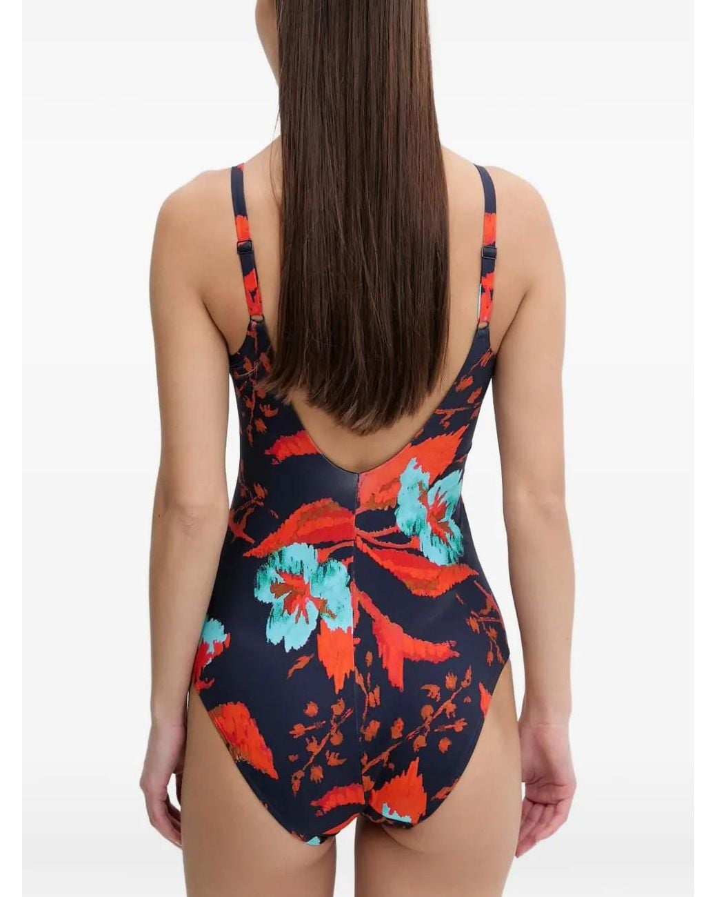 Chantelle Red Floral-Print Swimsuit