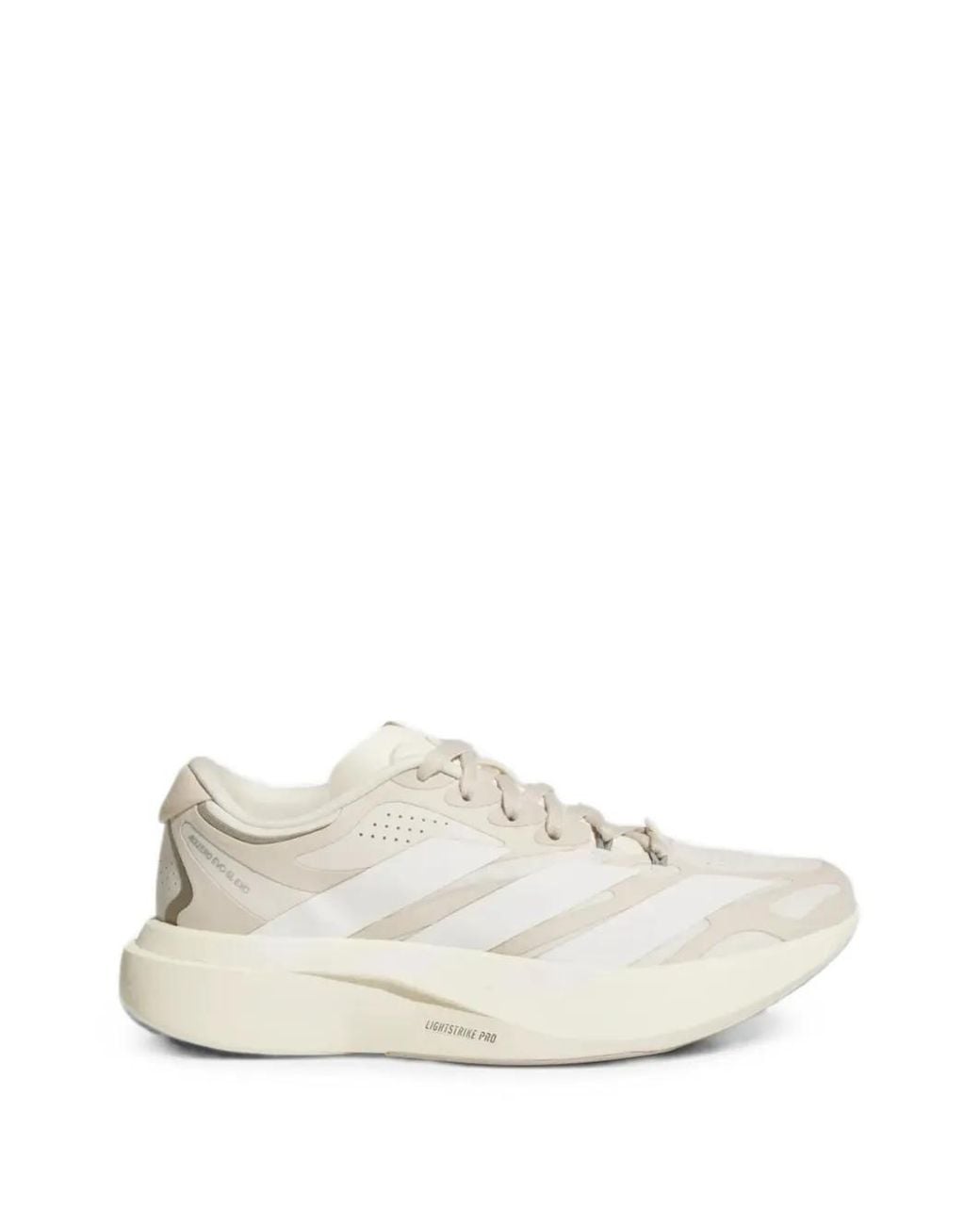 Adidas White Adizero Evo Sl Exo Lightstrike Pro Suede Running Shoes