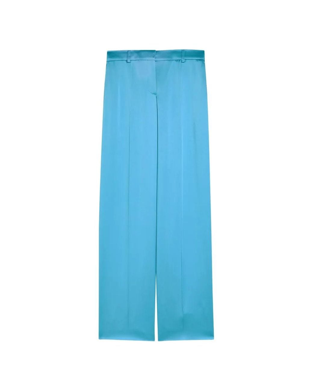 Stella McCartney Blue Pleat-Detail Tailored Trousers