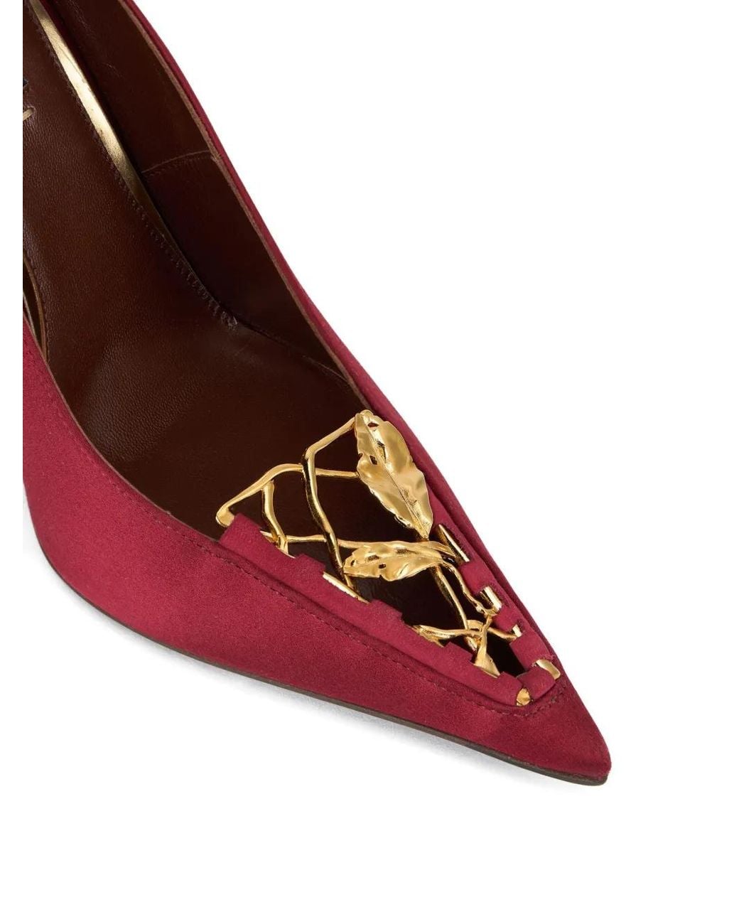 Roberto Cavalli Red Leaf Insert Pumps