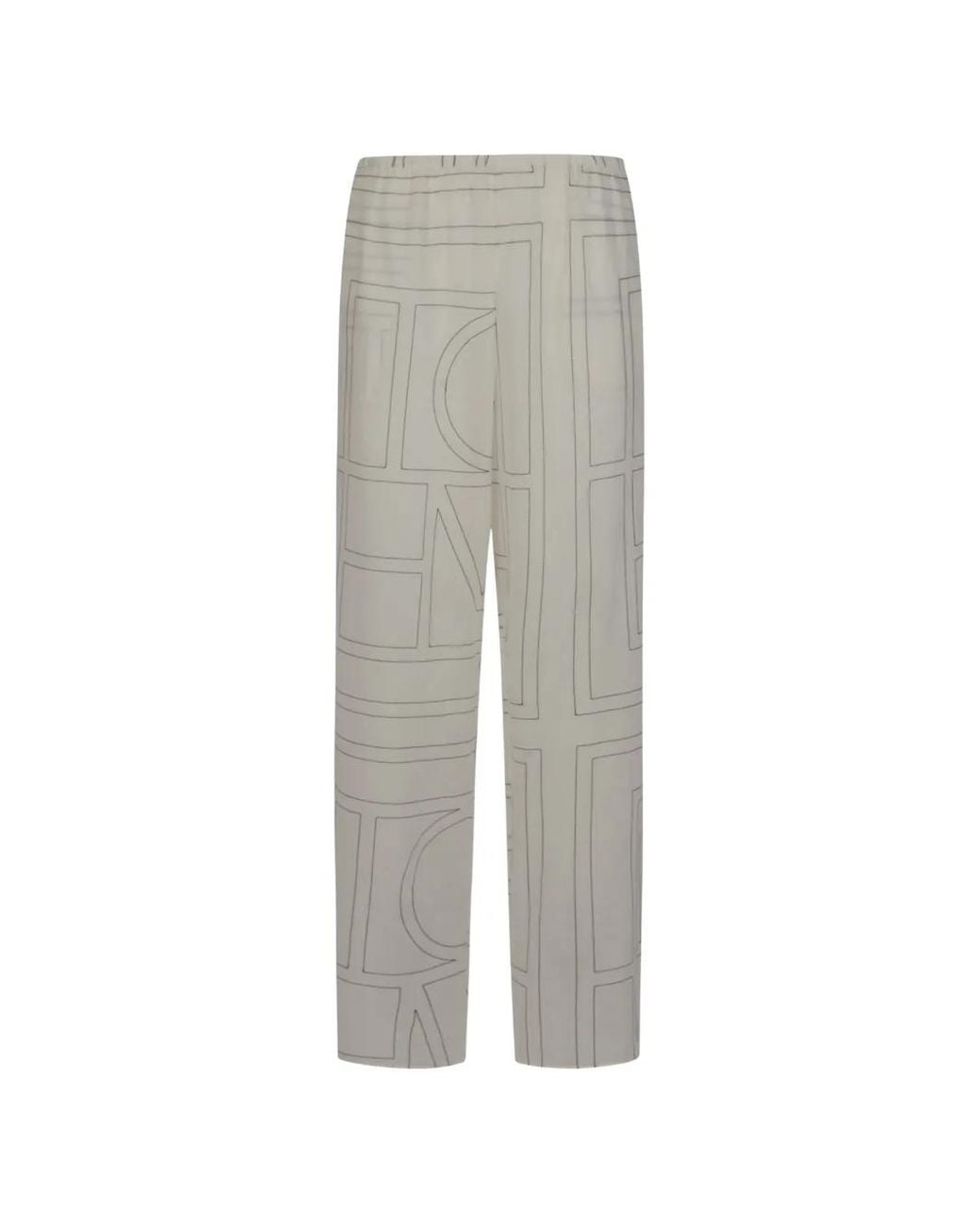 Totême White Cotton Blend Pajama Trousers