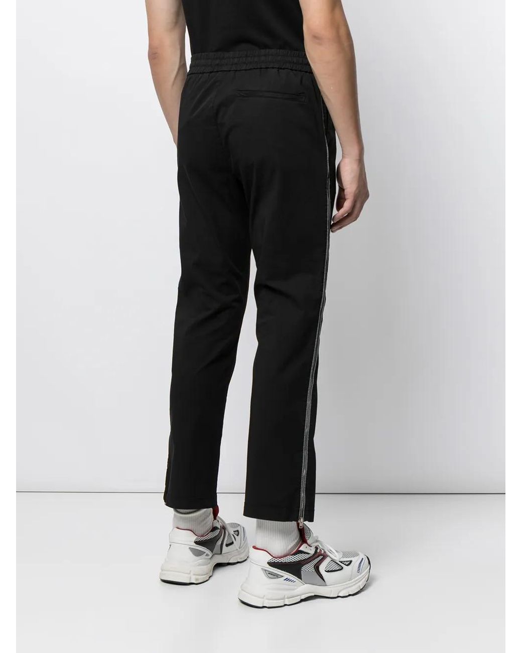 Iceberg Black Elasticated-Waist Cotton-Blend Track Trousers for men