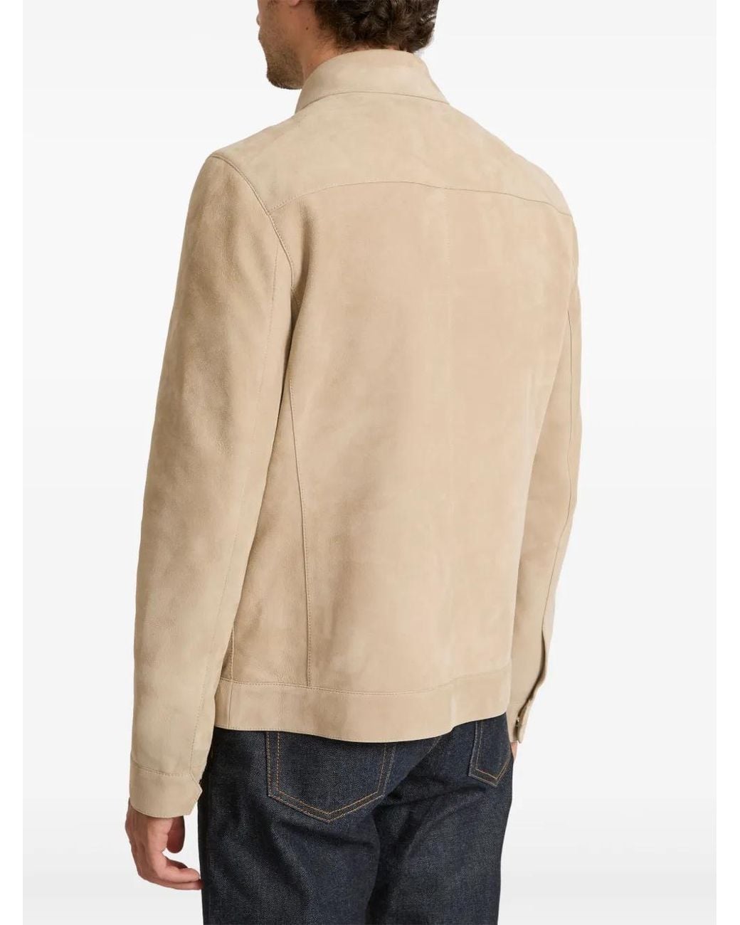 Yves Salomon Natural Velour Leather Jacket for men