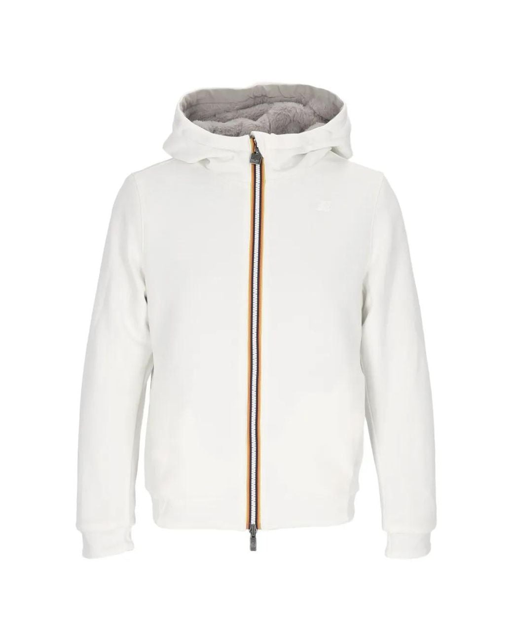 K-Way White Deva Light Reversible Faux-Fur Jacket