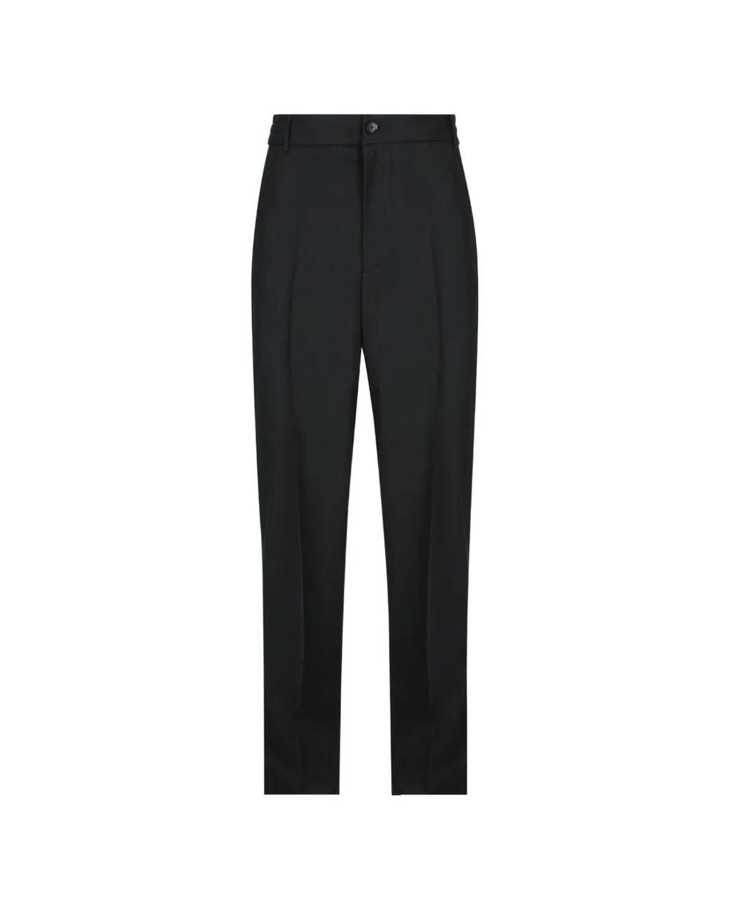 Moncler Black Drawstring Virgin-Wool Trousers for men