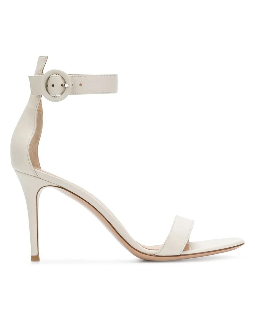 Gianvito Rossi White Portofino Patent-leather Sandals