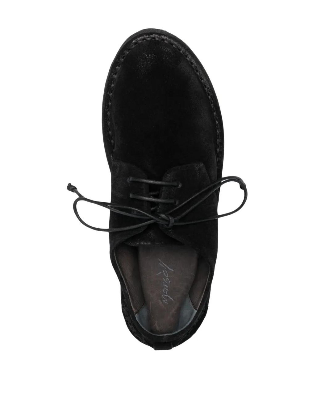 Marsèll Black Sancrispa Alta Suede Derby Shoes