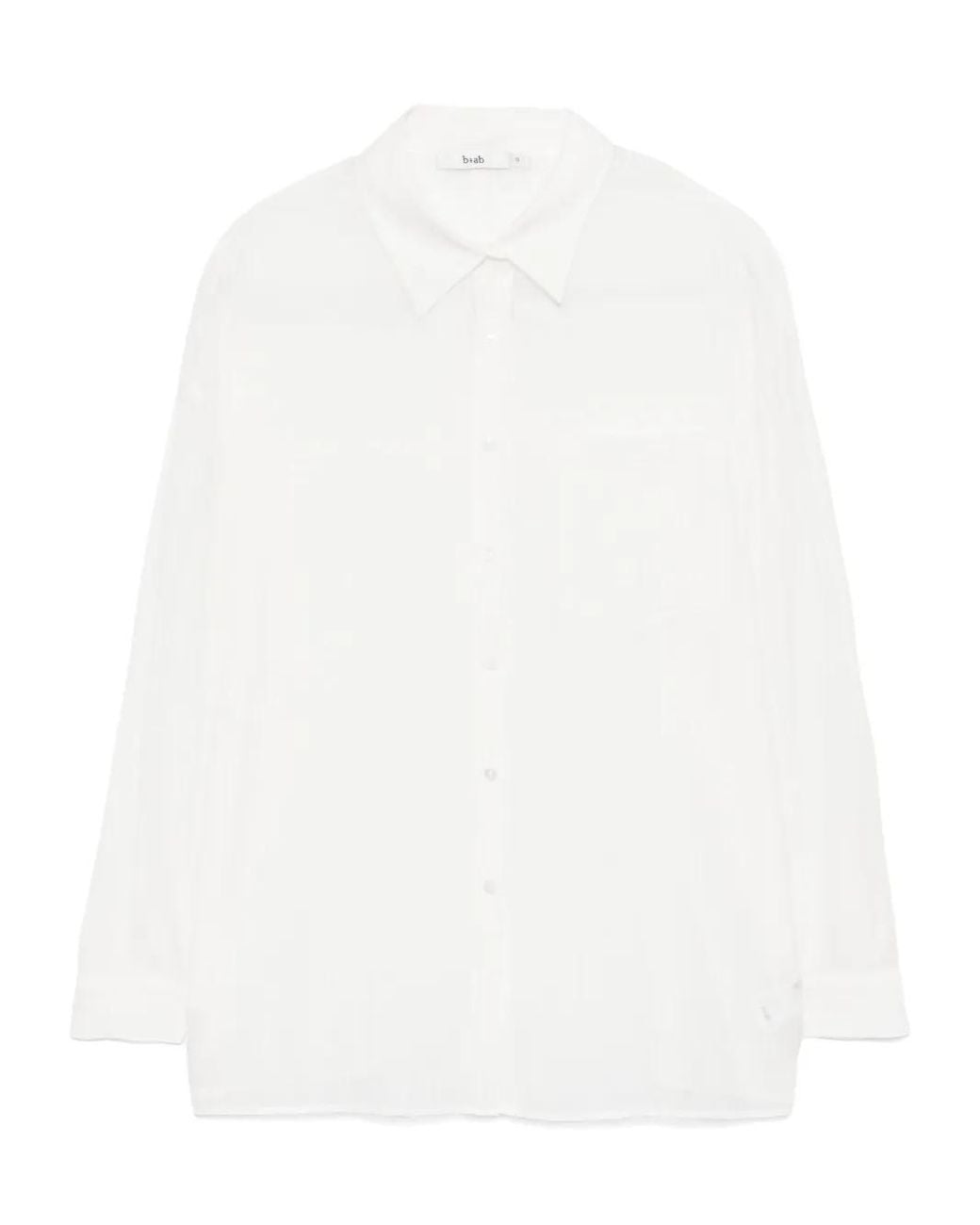 B+ AB White Langärmeliges Hemd