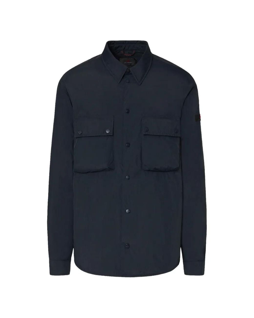 Peuterey Blue Patch-Pocket Overshirt for men