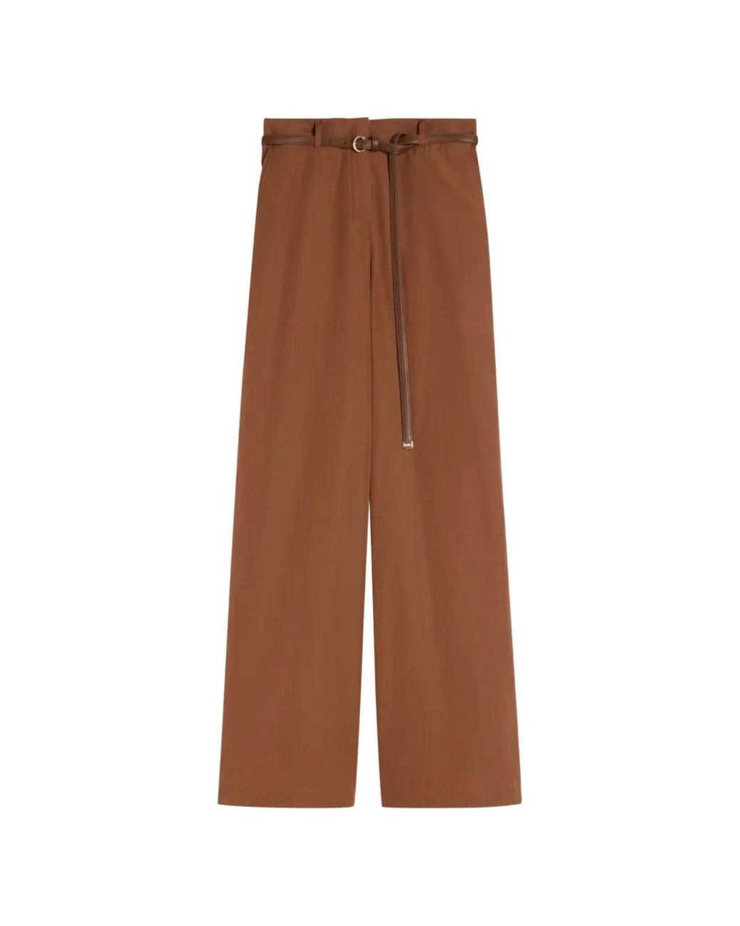 Pantalones Con Cinturón Max Mara de color Brown