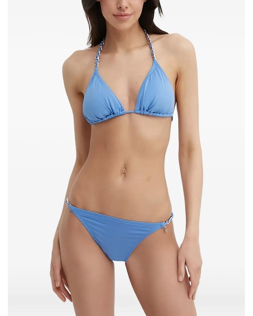 MICHAEL Michael Kors Blue Chain-Link Bikini Bottom