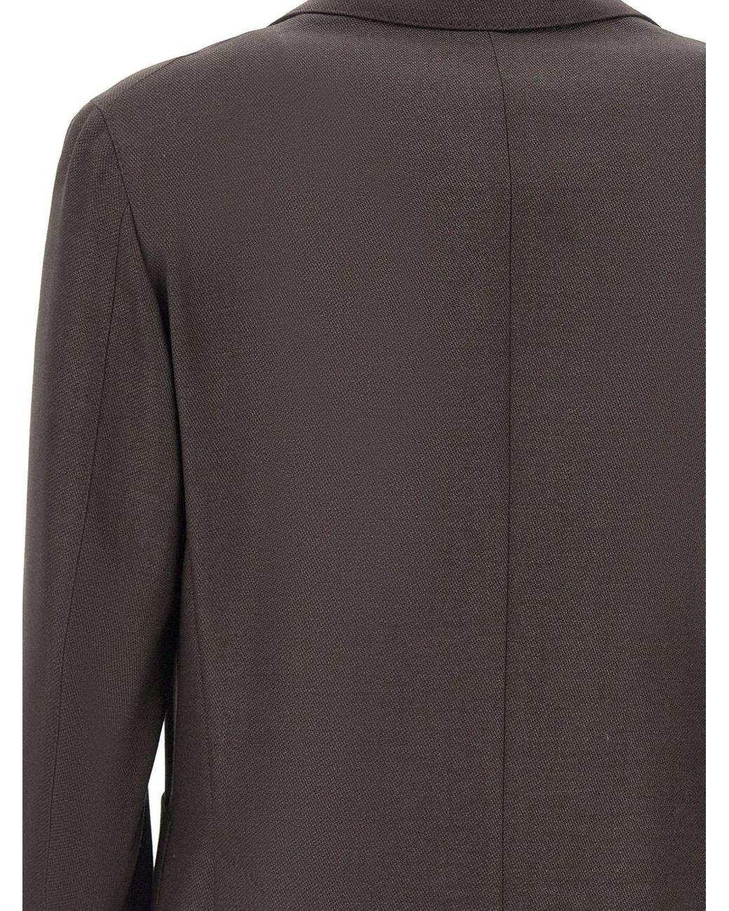Corneliani Black Textured Narrow-Lapels Blazer for men