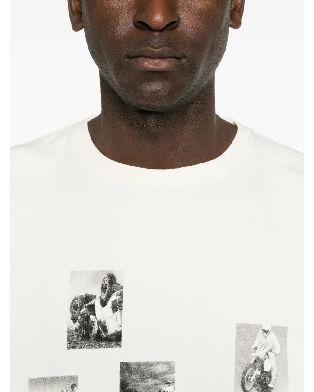 Rhude White Inspired Winter Rallye Graphic Tee For for men