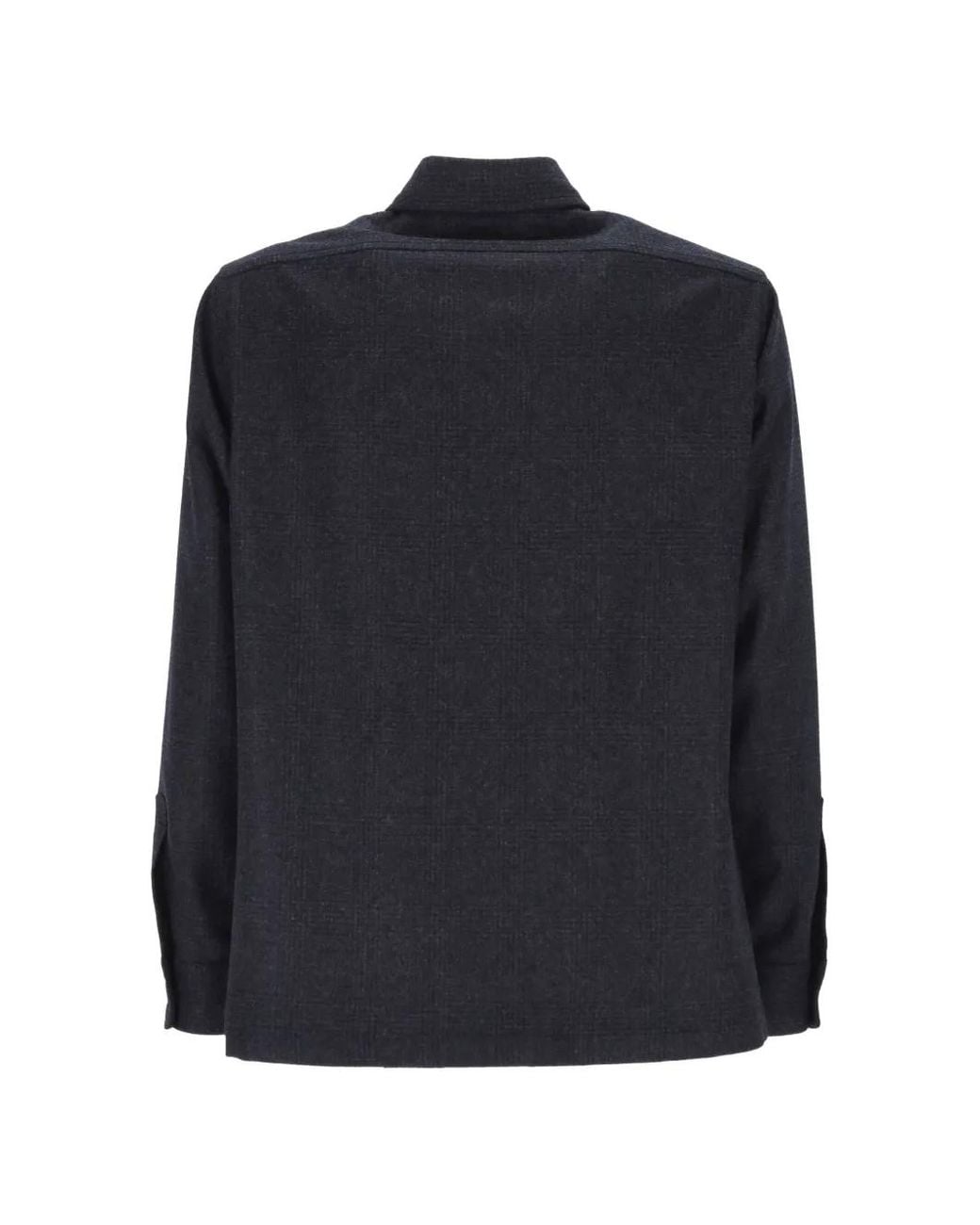 Guglielminotti Check-Pattern Shirt in Blue for Men | Lyst