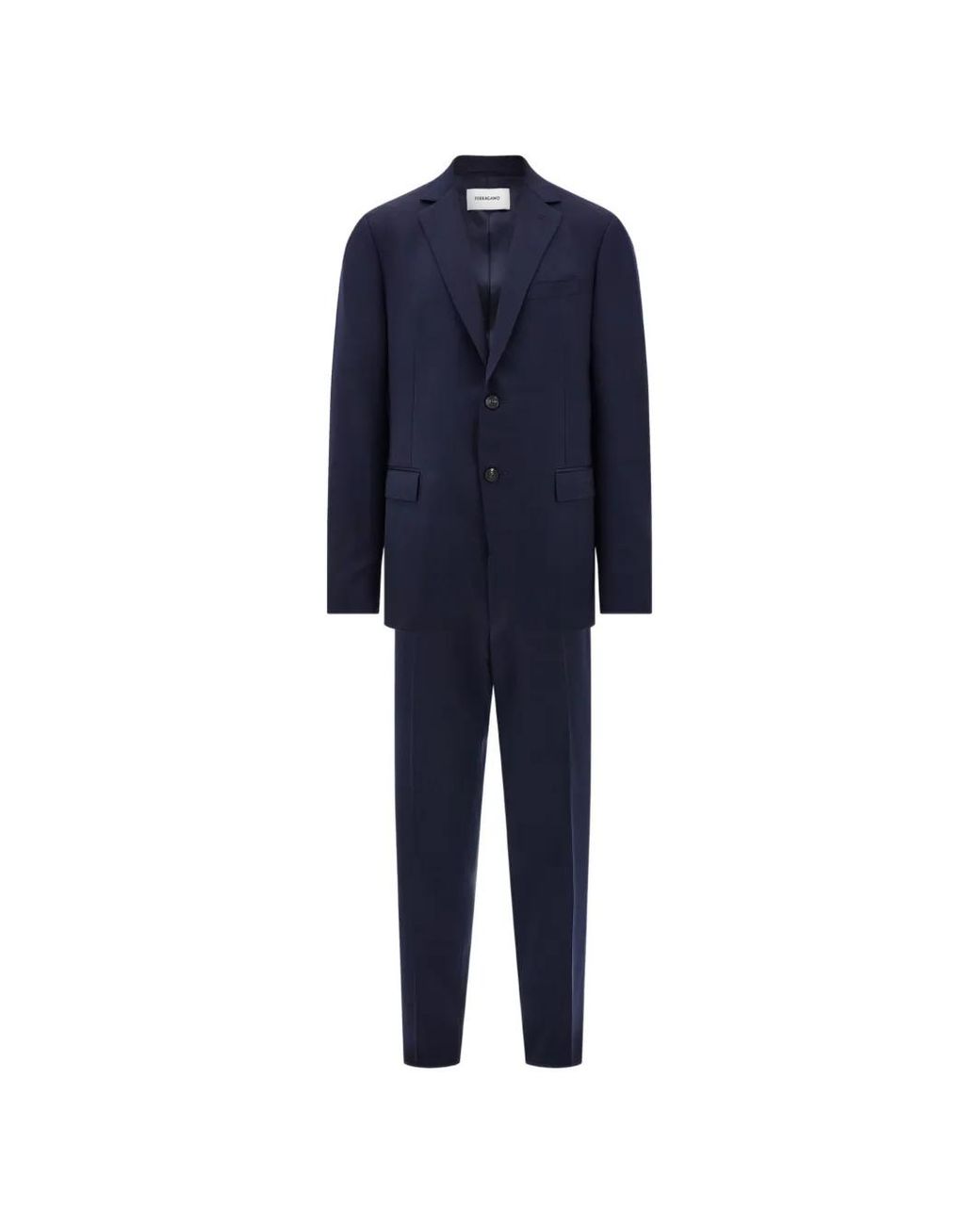 Ferragamo Blue Wool And Cashmere Faille Suit for men