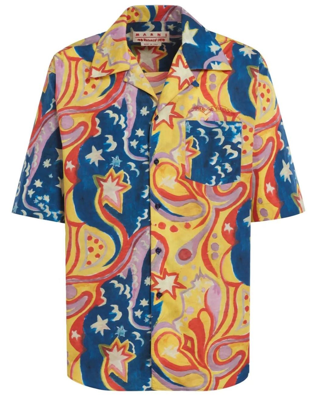 Marni Blue Printed Shirt for men