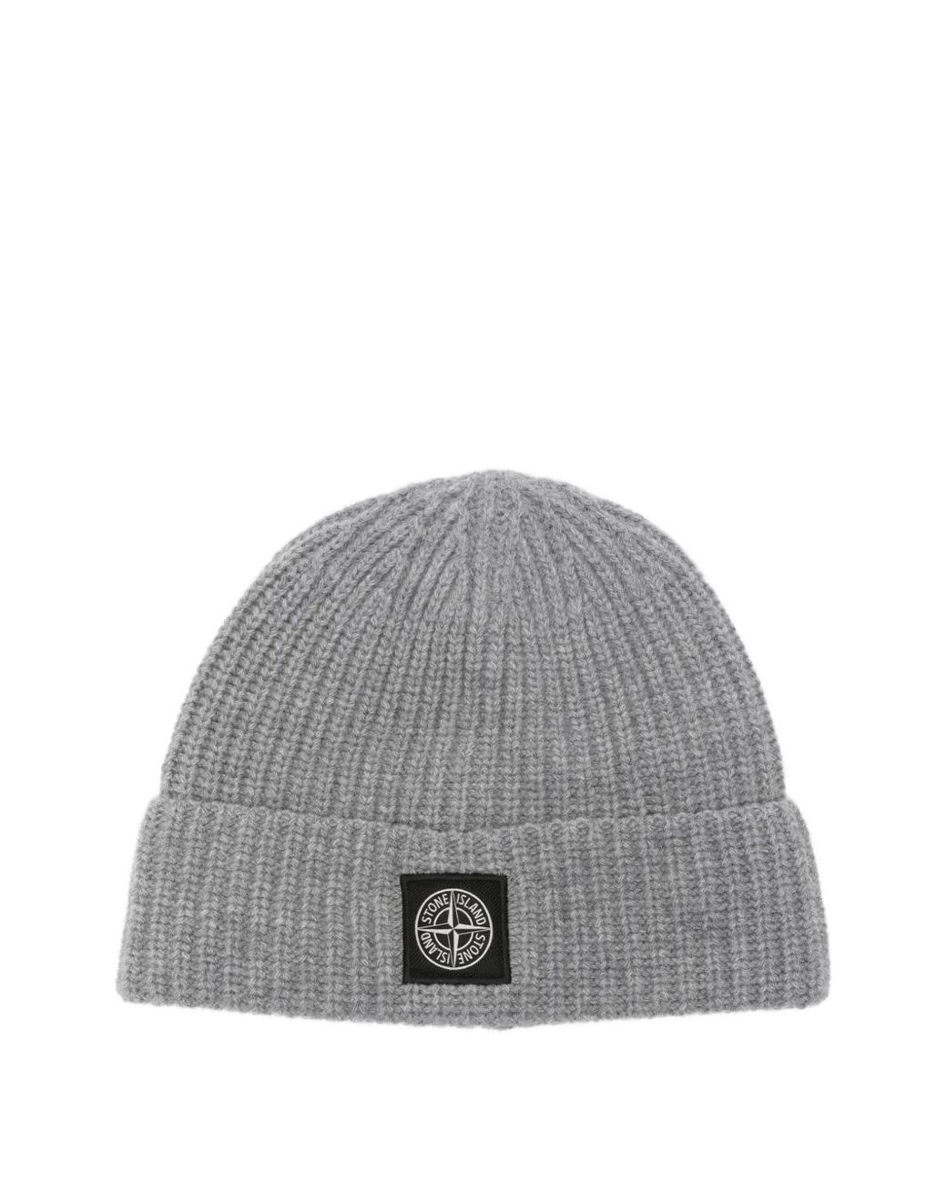 Stone Island Gray N100012 Light Rws Beanie for men