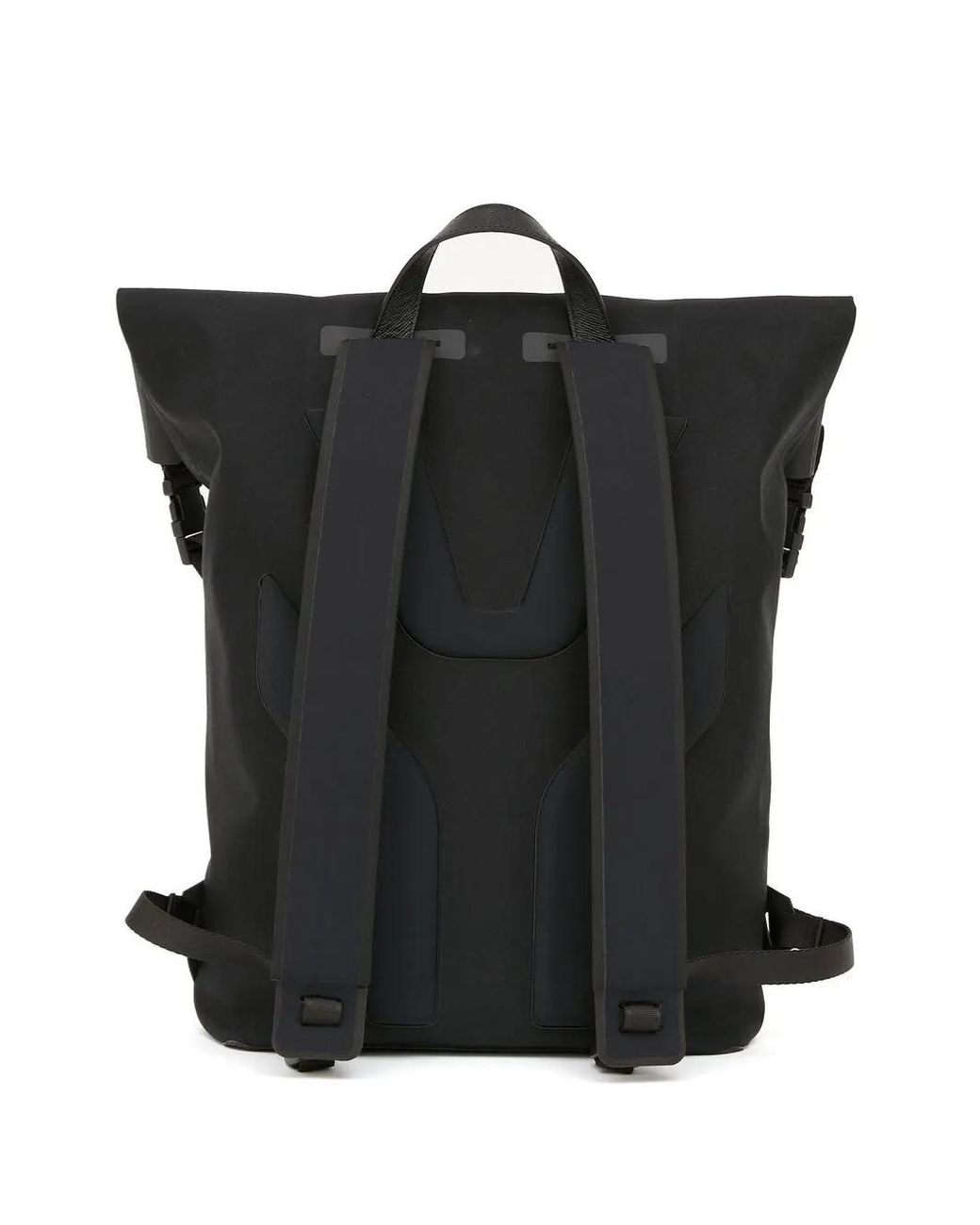 Maison Margiela Black Folded-Top Buckle-Fastening Backpack for men