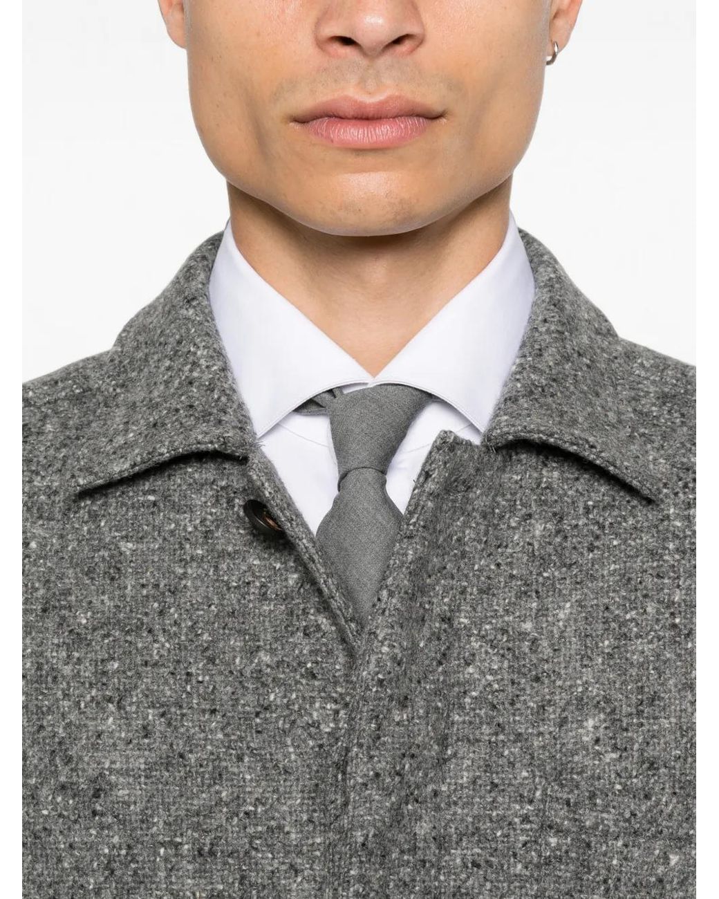 Eleventy Gray Veste Boutonnée À Effet Chiné for men