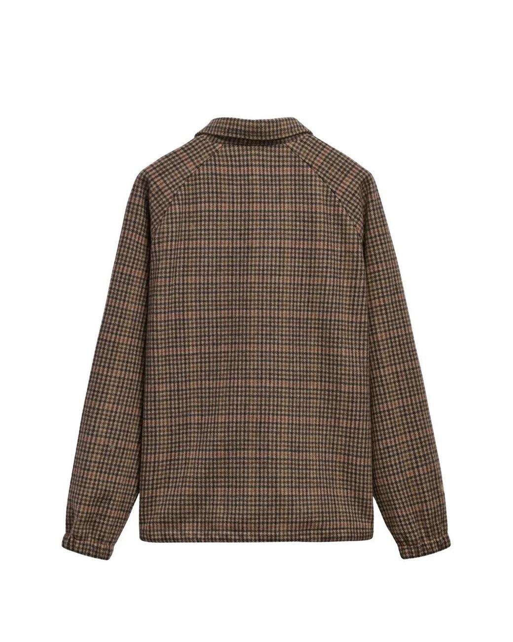 Sebago Brown Houndstooth Raglan-Sleeve Jacket
