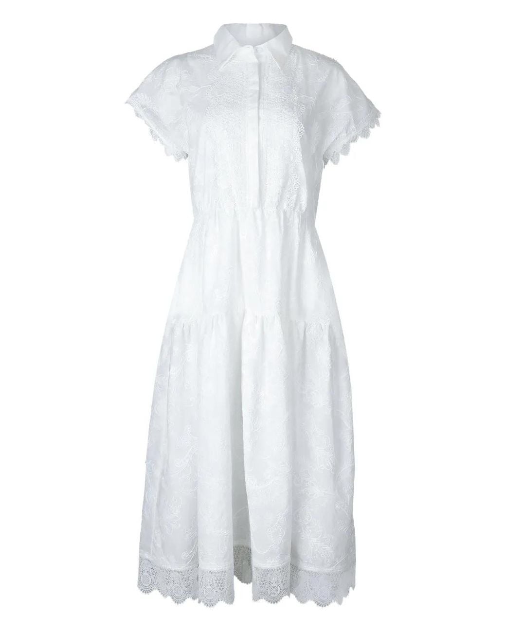 Waimari White Grace Midi Dress