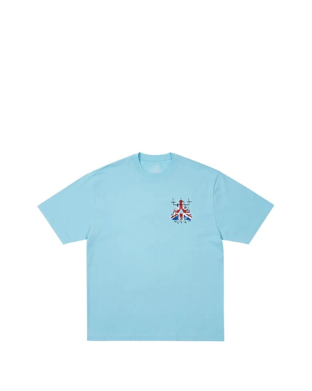 Palace Blue Graphic-Print T-Shirt for men