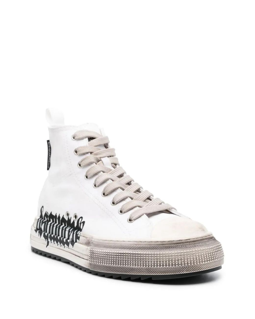 DSquared² White Berlin Distressed Sneakers for men