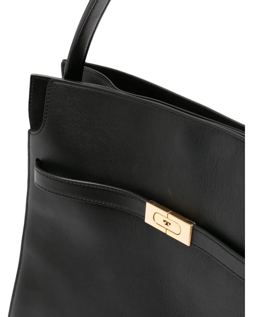 Tory Burch Black Lee Radziwill Double Tote Bag