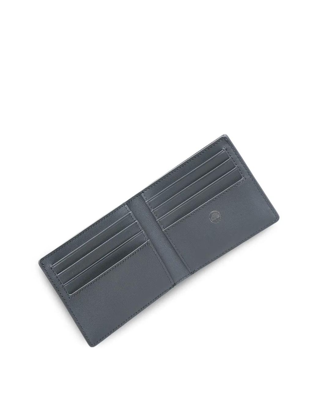 Mulberry Gray Grained Leather Wallet for men