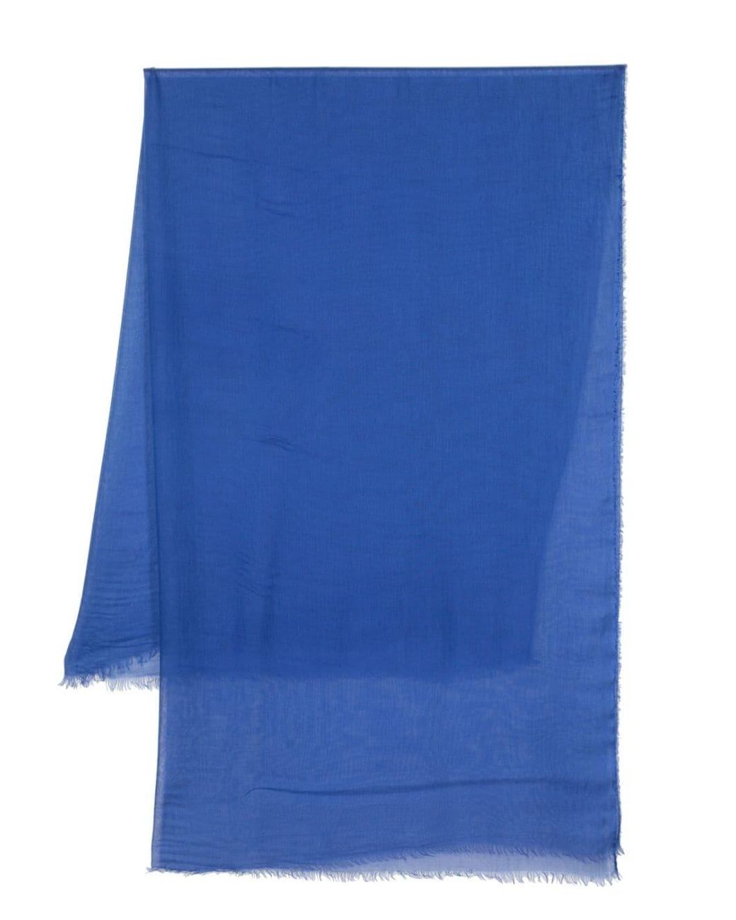 Faliero Sarti Frayed-edge Modal-blend Scarf in Blue | Lyst