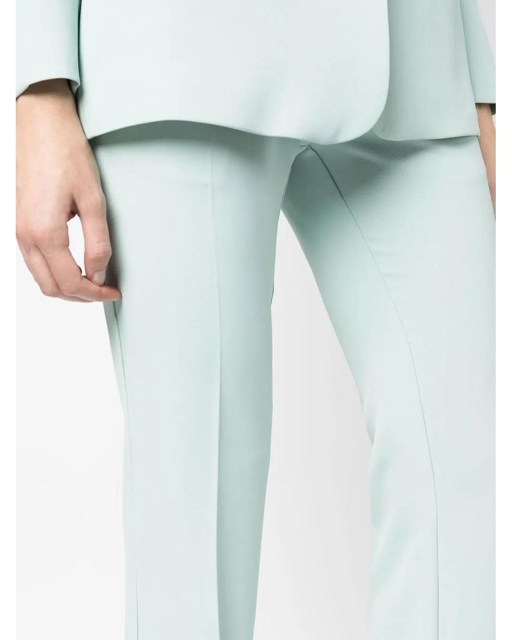 Twinset Blue Pressed-Crease Tailored Trousers