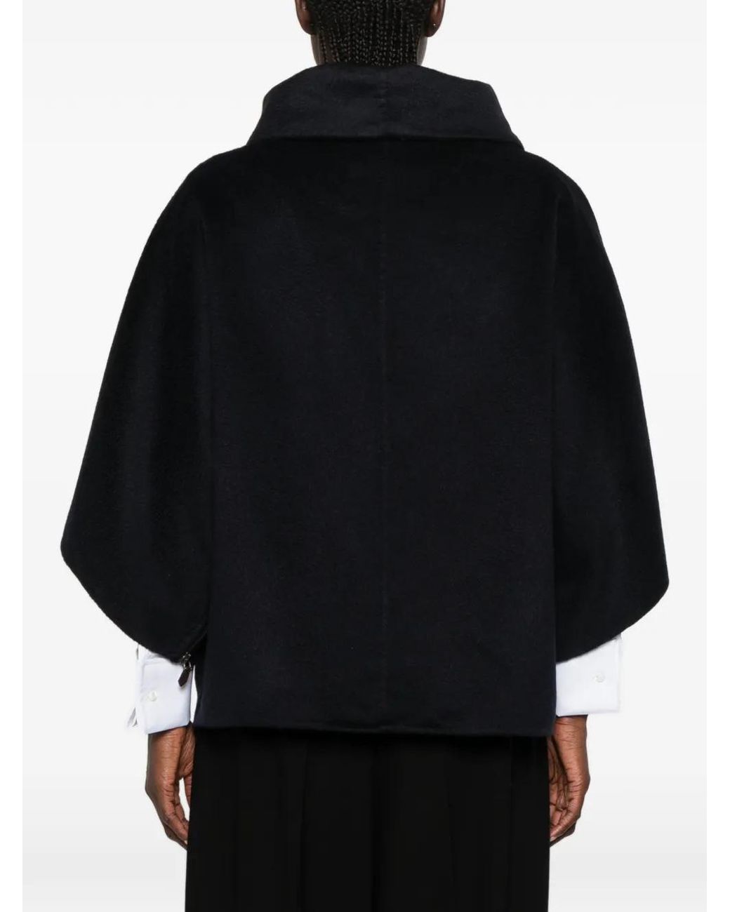 Max Mara Black Veste En Cachemire Ala À Fermeture Zippée