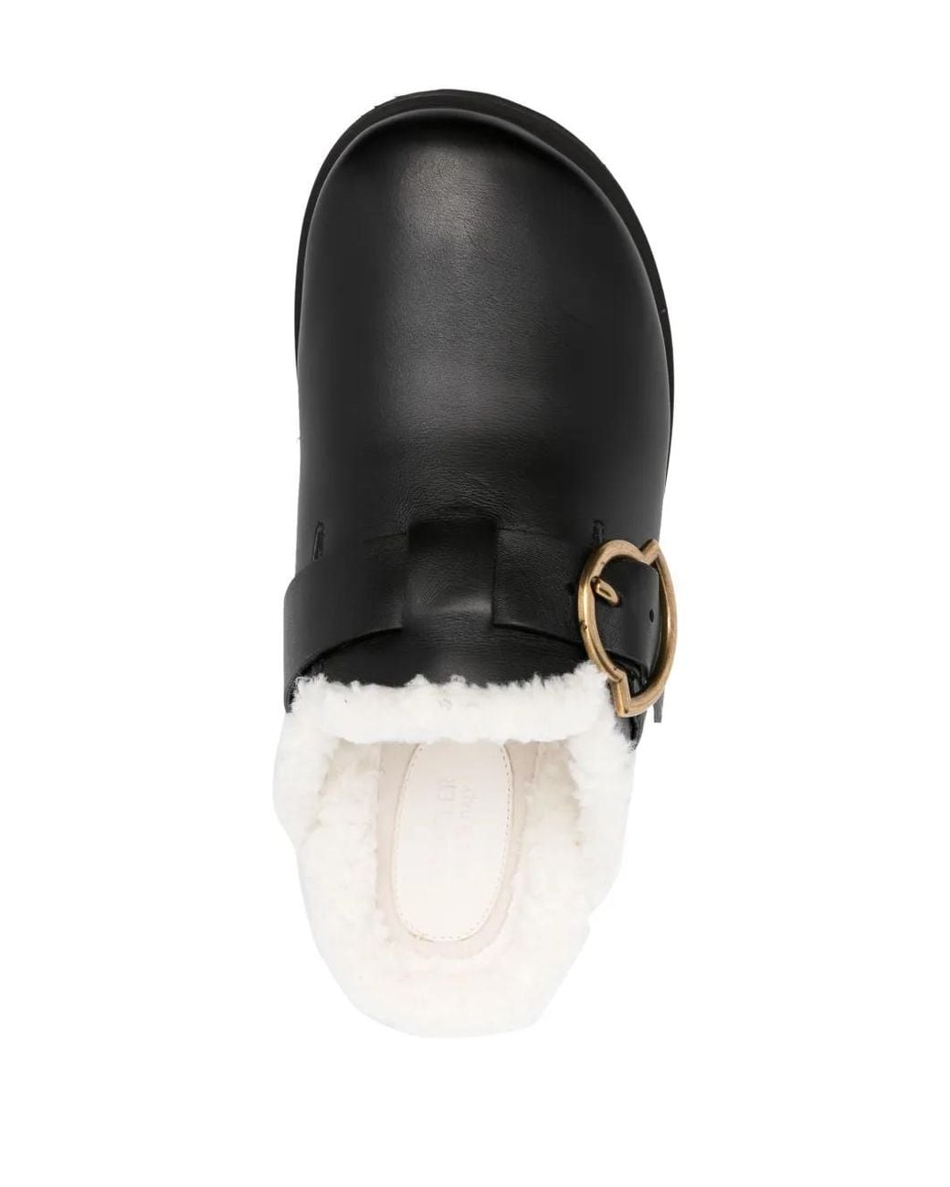 Moncler Black Bell Leather Mules