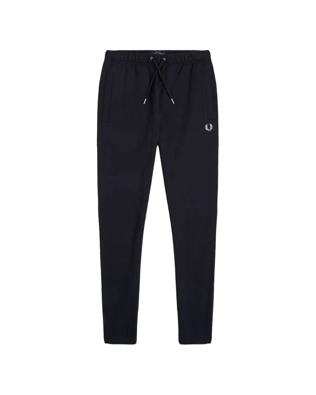 Fred Perry Blue Loopback Logo-Embroidered Drawstring Track Pants for men