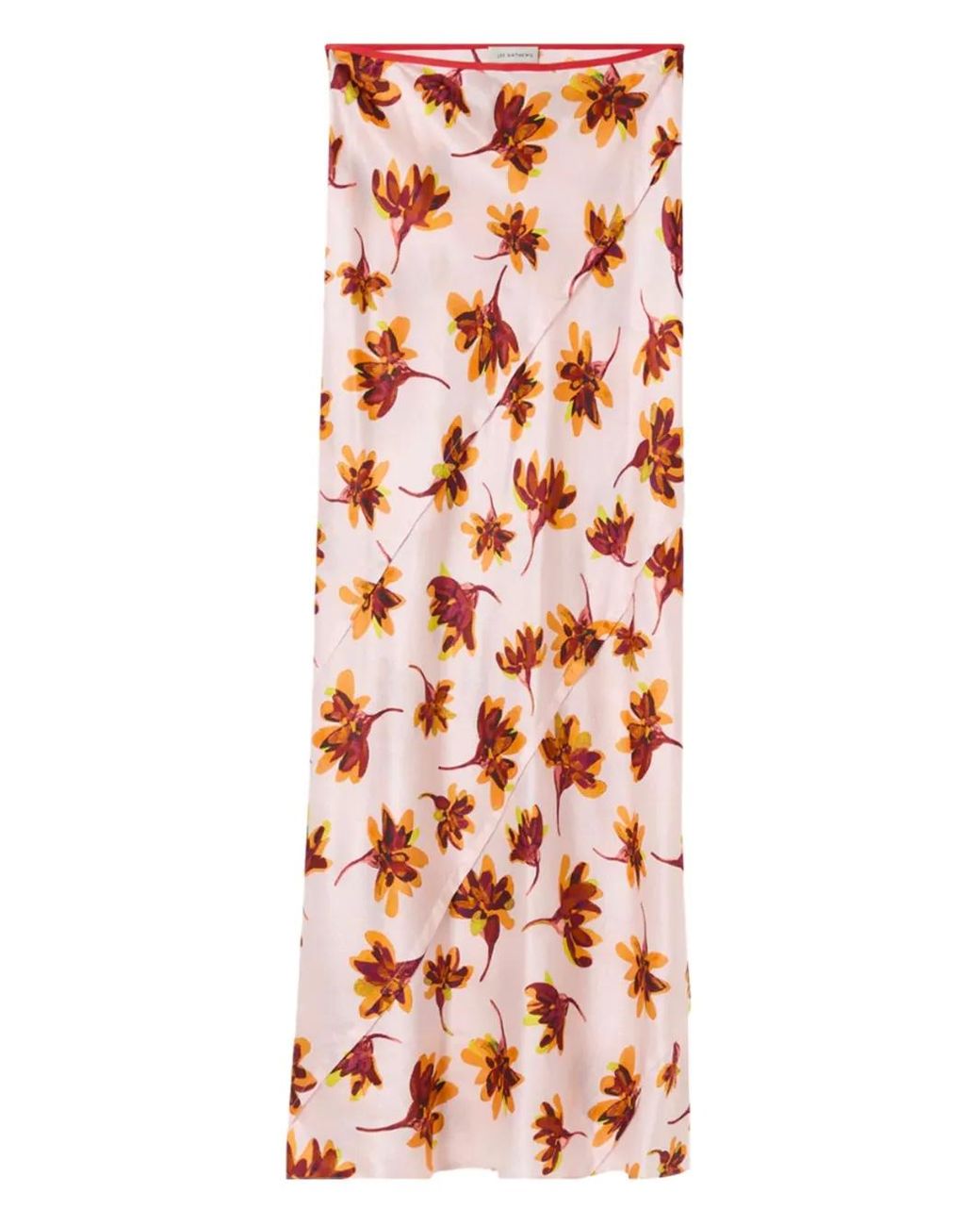 Lee Mathews Pink Franz Floral-Print Maxi Skirt