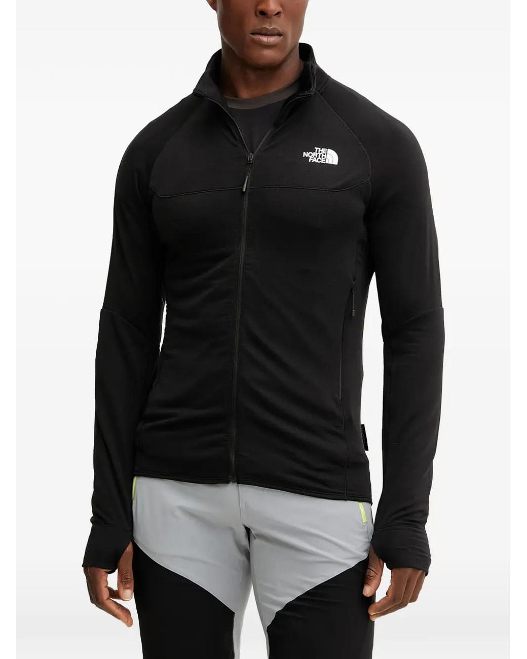 The North Face Black Logo-Print Zip-Up Sweatshirt for men