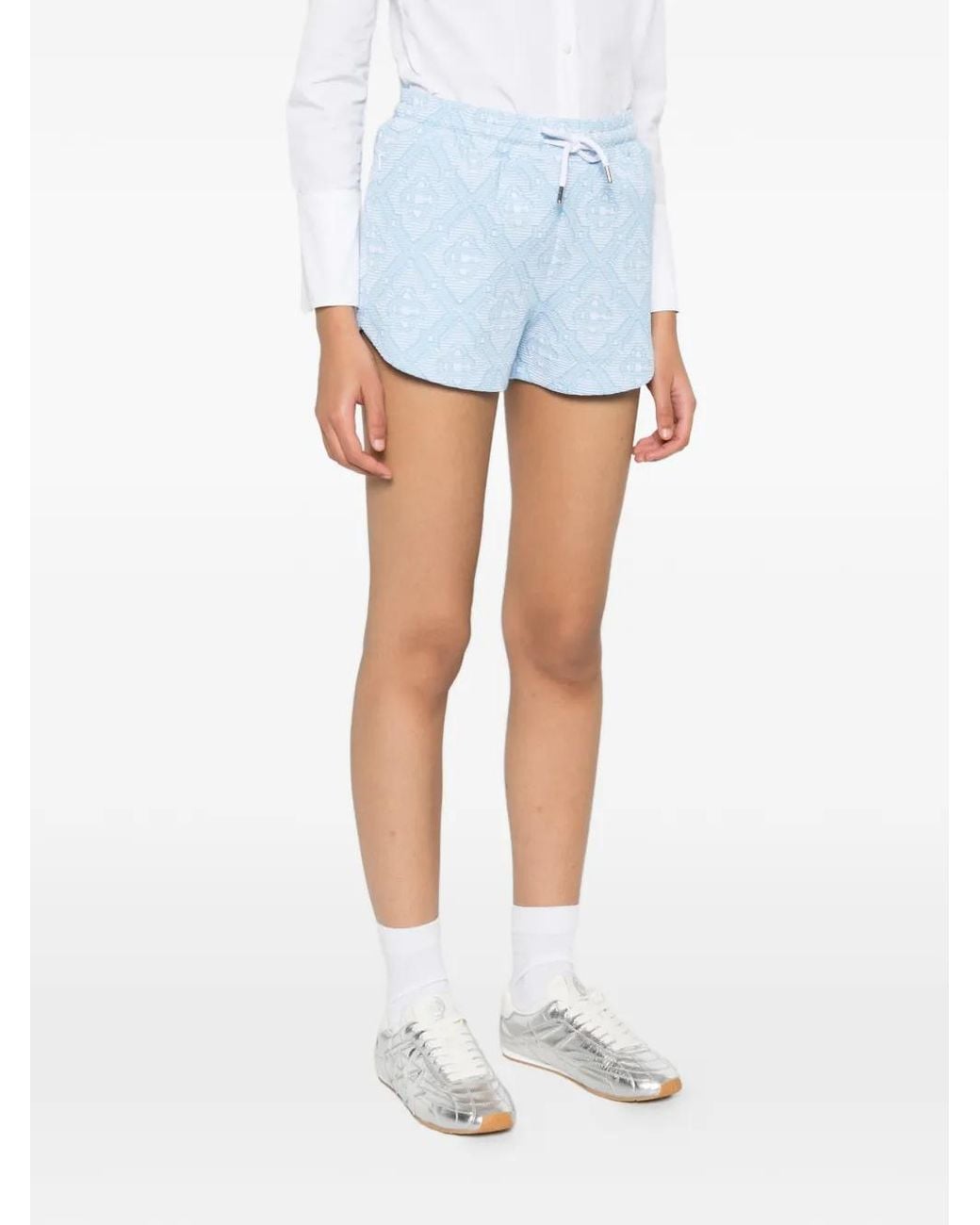 Casablanca Blue Jacquard Shorts