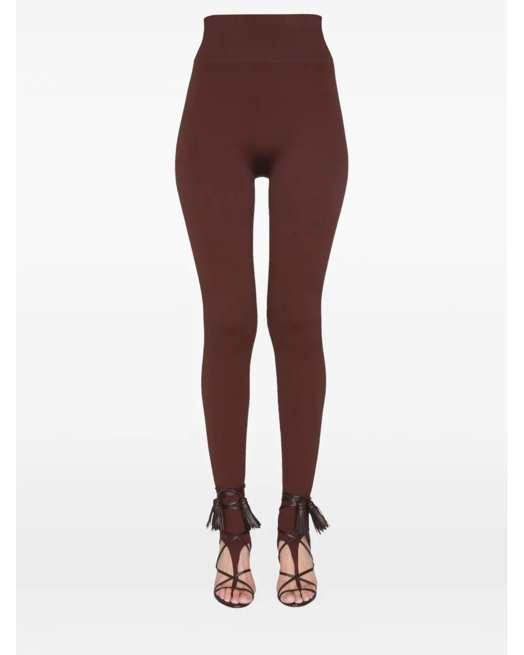 ANDREADAMO Brown Jersey Leggings
