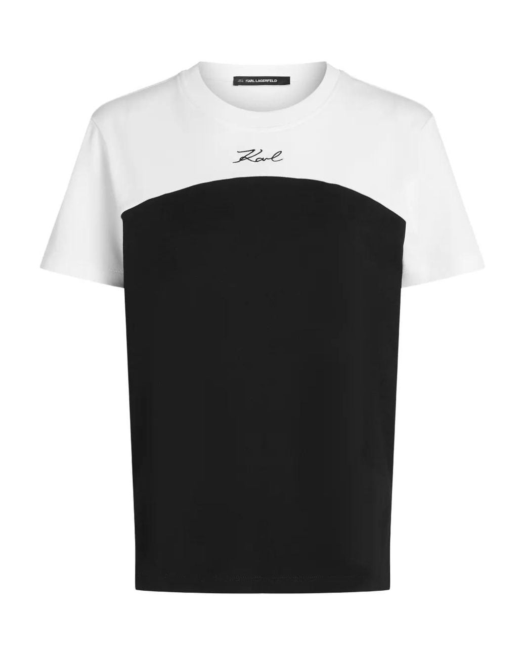 Karl Lagerfeld Black Short-Sleeves Cotton T-Shirt