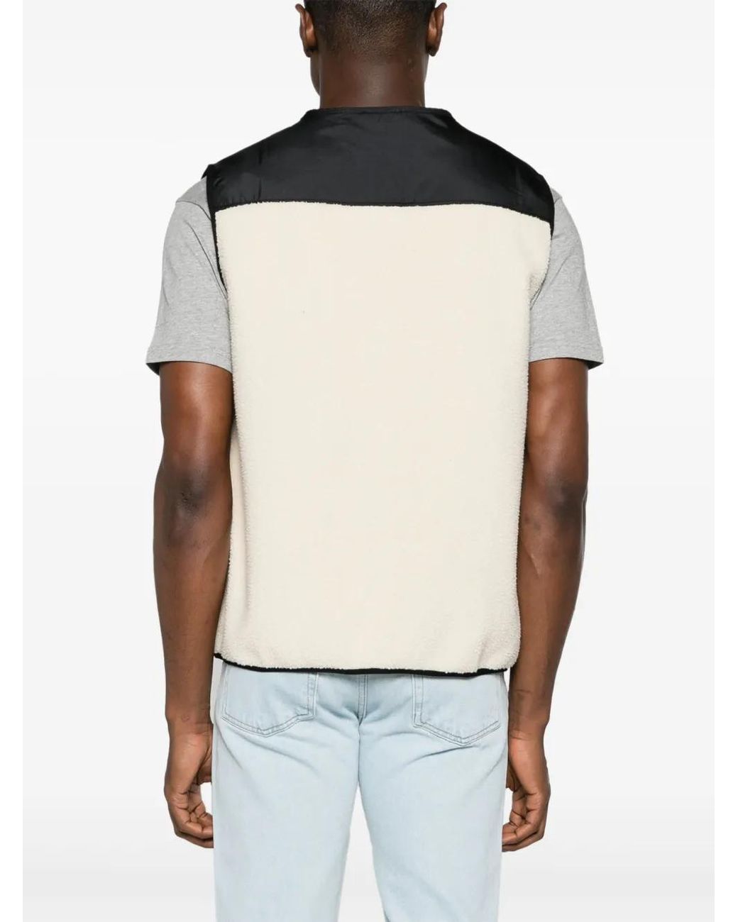 A.P.C. Natural Nate Colour-Block Fleece Gilet