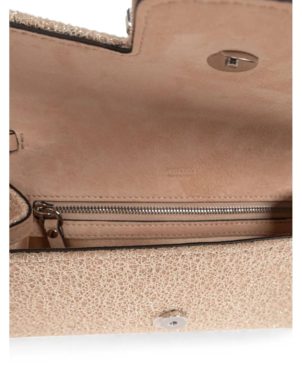 Jimmy Choo Natural Bing Crystal-Embellished Wallet On Chain