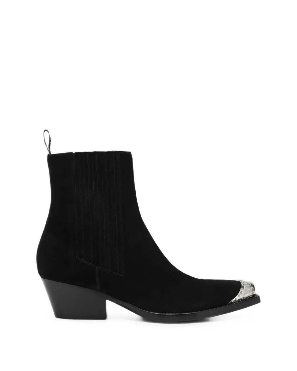 Sartore Black Metal-Toe-Cap Chelsea Boots