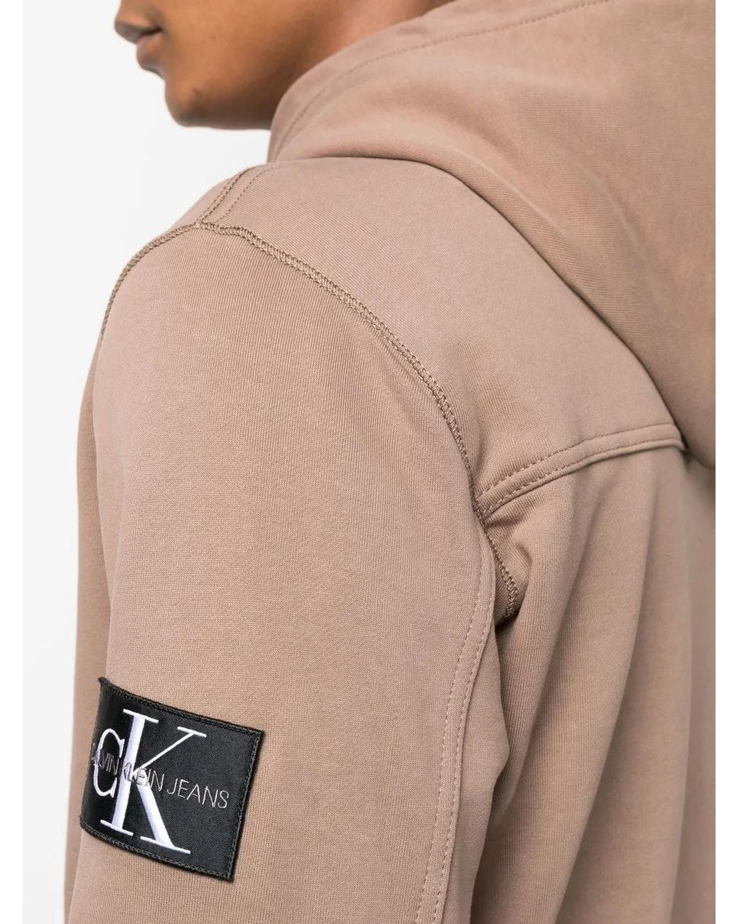 Sudadera Con Capucha Calvin Klein de hombre de color Brown