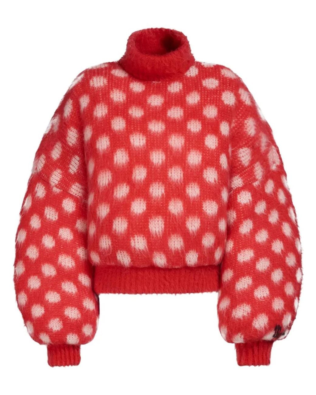 Marni Red Polka-Dot Intarsia Jumper for men