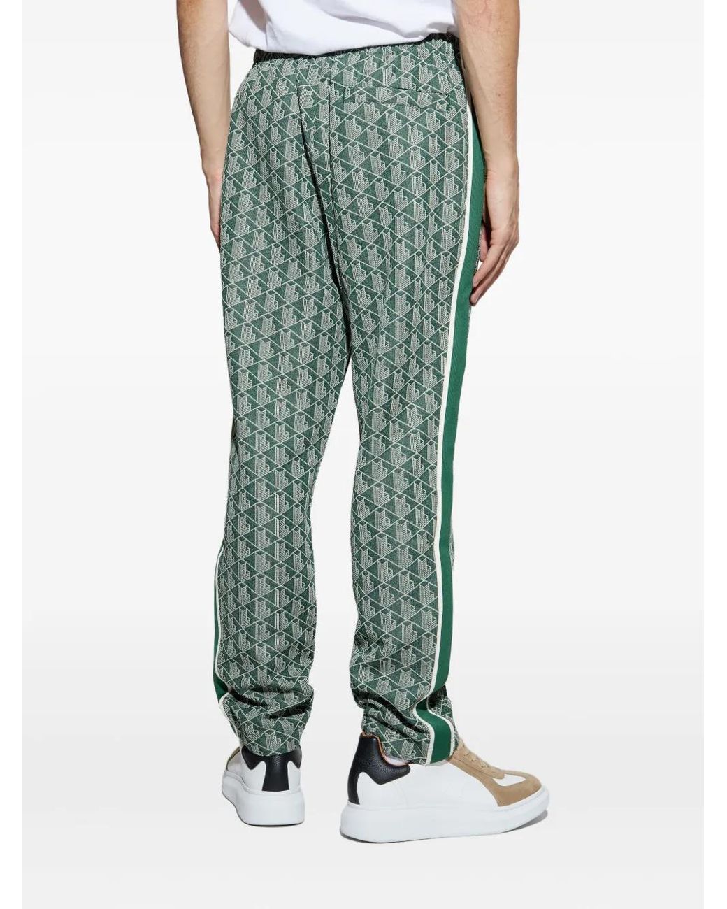 Lacoste Green Paris Monogram Trousers for men